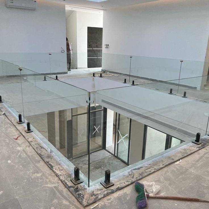 زجاج سكريت الرياض درابزين زجاج